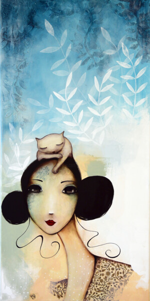 Картина под названием "Prise de tête" - Armandine Js, Подлинное произведение искусства, Акрил