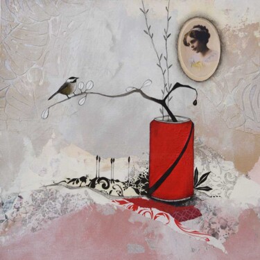 Collagen mit dem Titel "A la croisée des re…" von Armandine Js, Original-Kunstwerk, Acryl