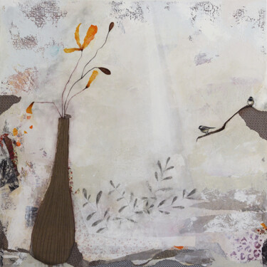 Painting titled "Envol au printemps" by Armandine Js, Original Artwork, Acrylic