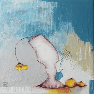绘画 标题为“La fleur et son vase” 由Armandine Js, 原创艺术品, 丙烯