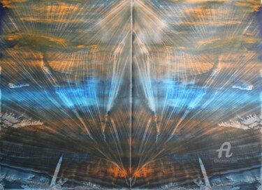 Painting titled ""CRISTAL V"" by Armando Castro, Original Artwork, Acrylic Mounted on Wood Stretcher frame