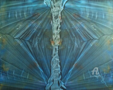 Painting titled ""INTERFACE 2020/0202" by Armando Castro, Original Artwork, Acrylic Mounted on Wood Stretcher frame