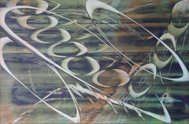 Malerei mit dem Titel ""medo" VIII" von Armando Castro, Original-Kunstwerk, Acryl Auf Keilrahmen aus Holz montiert