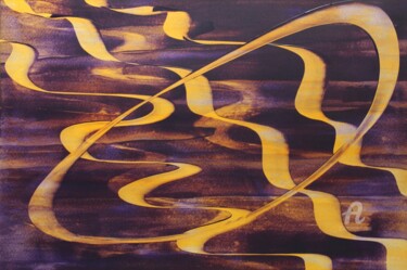 Painting titled "ouro" by Armando Castro, Original Artwork, Acrylic Mounted on Wood Stretcher frame