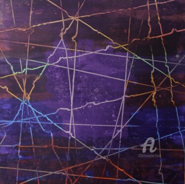 Pintura intitulada ""sky full of stars"…" por Armando Castro, Obras de arte originais, Acrílico Montado em Armação em madeira