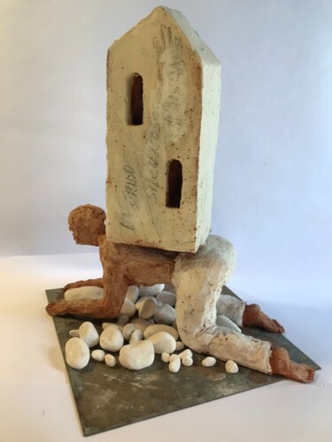 Sculpture titled "Un grido silenzioso" by Armando D'Andrea, Original Artwork, Ceramics