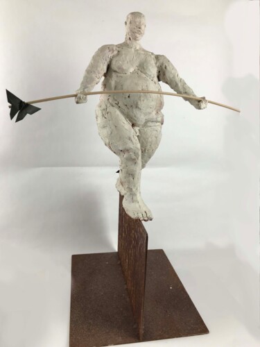 Sculpture titled "giustizia" by Armando D'Andrea, Original Artwork, Ceramics