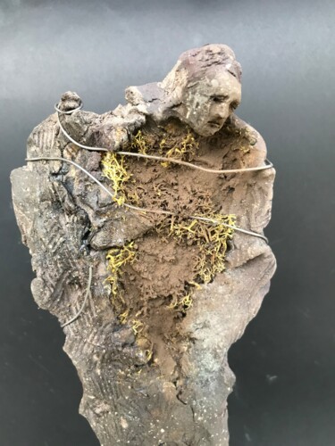 Sculpture intitulée "Uomo di terra" par Armando D'Andrea, Œuvre d'art originale, Terre cuite