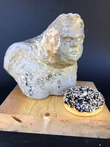 Rzeźba zatytułowany „Fat man” autorstwa Armando D'Andrea, Oryginalna praca, Kamień