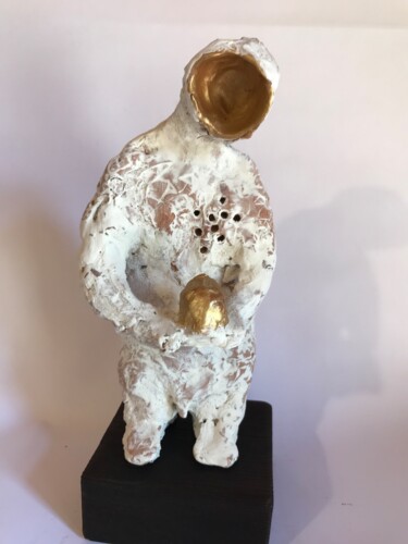 Sculpture intitulée "La negazione dell'io" par Armando D'Andrea, Œuvre d'art originale, Terre cuite