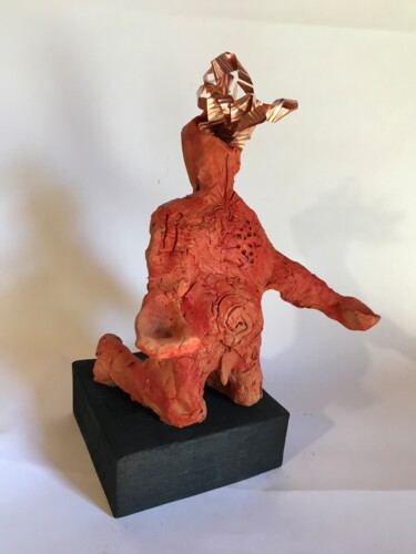 Sculpture titled "Anthropos- supplica…" by Armando D'Andrea, Original Artwork, Terra cotta