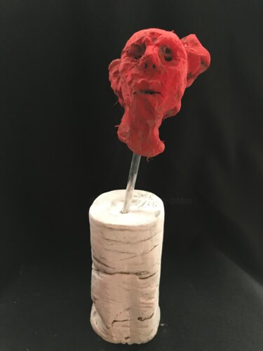 Escultura intitulada "Testa rossa" por Armando D'Andrea, Obras de arte originais, Argila