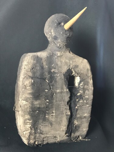 Sculptuur getiteld "HOMO POLITICUS" door Armando D'Andrea, Origineel Kunstwerk, Klei