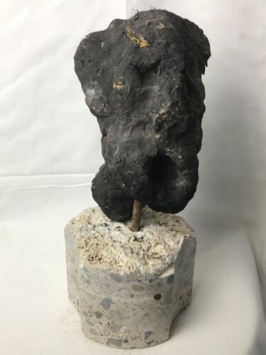 Sculpture titled "Grido muto" by Armando D'Andrea, Original Artwork, Clay