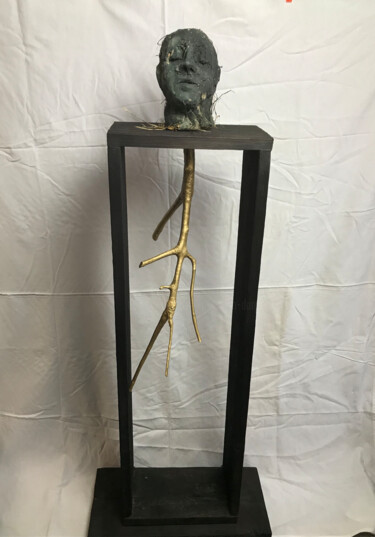 Skulptur mit dem Titel "Hiems" von Armando D'Andrea, Original-Kunstwerk, Ton
