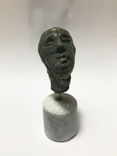 Sculpture titled "Volto 1" by Armando D'Andrea, Original Artwork, Clay