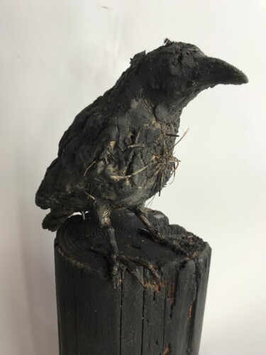 Rzeźba zatytułowany „Il corvo della pace” autorstwa Armando D'Andrea, Oryginalna praca, Glina