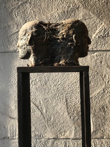 Sculptuur getiteld "Giano" door Armando D'Andrea, Origineel Kunstwerk, Klei