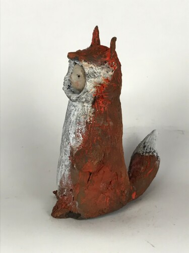 Sculpture titled "Lucifer-Fox" by Armando D'Andrea, Original Artwork, Clay