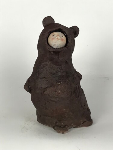Escultura intitulada "Lucifer-Bear" por Armando D'Andrea, Obras de arte originais, Argila
