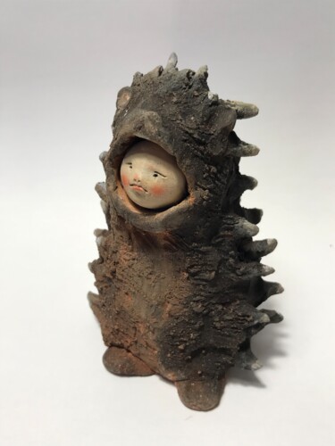 Sculpture titled "Lucifer-Hedgehod" by Armando D'Andrea, Original Artwork, Clay