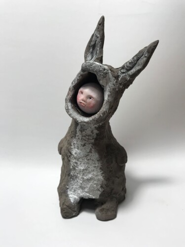 Sculpture intitulée "Lucifer-Donkey" par Armando D'Andrea, Œuvre d'art originale, Argile