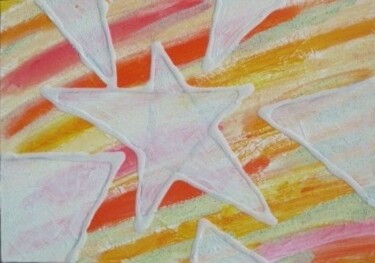 Painting titled "RAINBOW STAR" by Armando Moreschi, Original Artwork, Oil