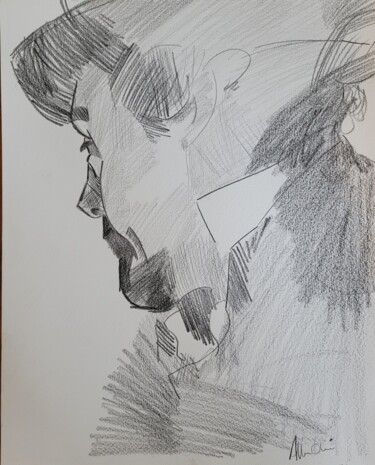 Desenho intitulada "Sherlock Holmes" por Armani, Obras de arte originais, Lápis
