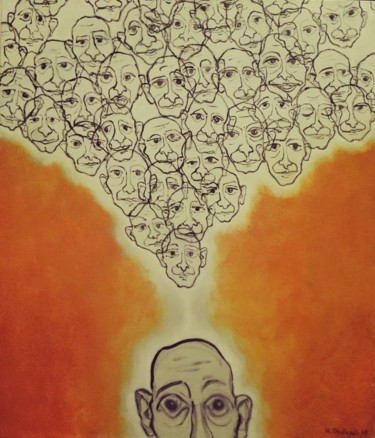 Ζωγραφική με τίτλο "So many thoughts" από Arman Ohanyan, Αυθεντικά έργα τέχνης, Λάδι