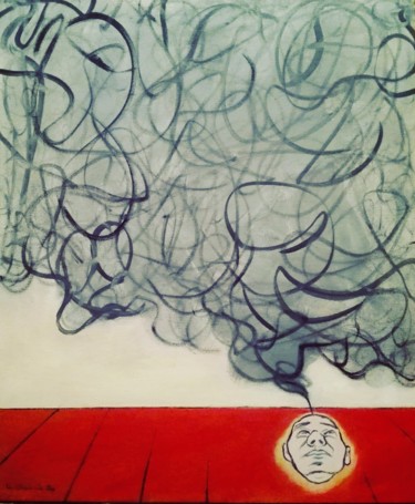 Картина под названием "from "psychiatric h…" - Arman Ohanyan, Подлинное произведение искусства, Масло