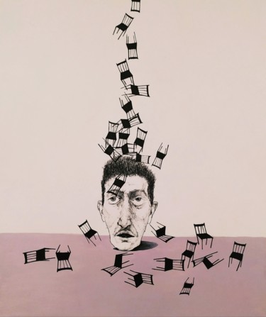 Pittura intitolato "Из серии "психиатри…" da Arman Ohanyan, Opera d'arte originale, Spray