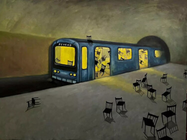 Картина под названием "Psychiatric hospital" - Arman Ohanyan, Подлинное произведение искусства, Масло