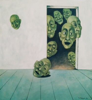 Peinture intitulée "From 'psyco hospita…" par Arman Ohanyan, Œuvre d'art originale, Huile