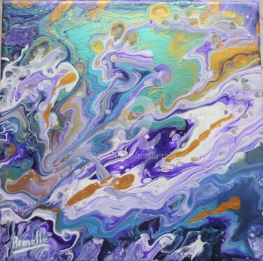 Картина под названием "tourbillon de pourp…" - Armelle Cailly, Подлинное произведение искусства, Акрил Установлен на Деревян…