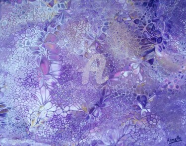 Peinture intitulée "Ronde fleurie" par Armelle Cailly, Œuvre d'art originale, Acrylique Monté sur Carton
