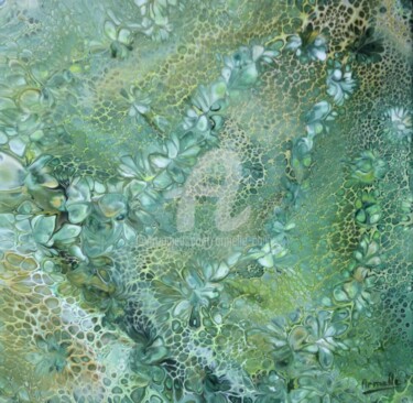 Картина под названием "printemps" - Armelle Cailly, Подлинное произведение искусства, Акрил Установлен на Деревянная рама дл…