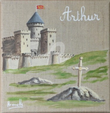 Pintura intitulada "Arthur" por Armelle Cailly, Obras de arte originais, Acrílico Montado em Armação em madeira