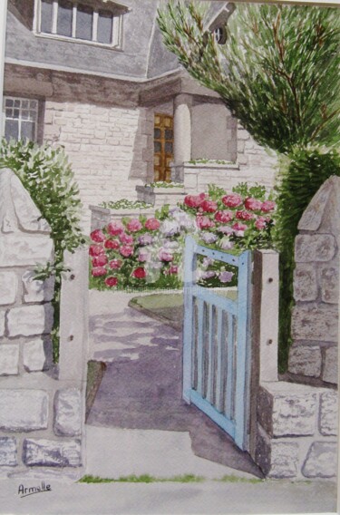 Картина под названием "Maison à Dinan" - Armelle Cailly, Подлинное произведение искусства