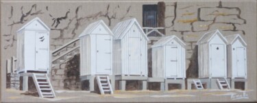 "Saint Briac cabines" başlıklı Tablo Armelle Cailly tarafından, Orijinal sanat, Akrilik Ahşap Sedye çerçevesi üzerine monte…