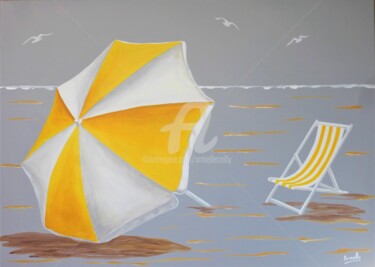 dessin personnalisé pour chambre jaune Peinture intitulée "dessin personnalisé…" par Armelle Cailly (Armelle), Œuvre d'art originale, Acrylique Monté sur Châssis e…