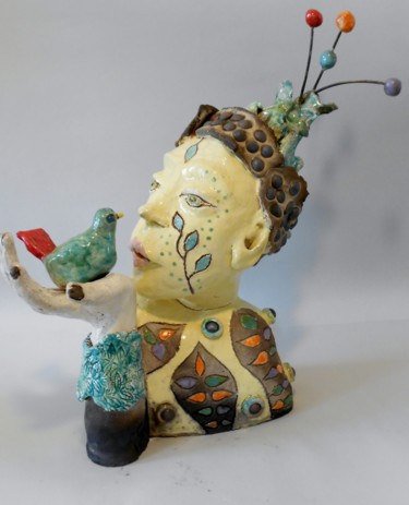 Skulptur mit dem Titel "conversation.jpg" von Armelle Colombier, Original-Kunstwerk, Keramik