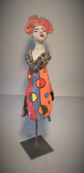 Rzeźba zatytułowany „la petite madonne 2” autorstwa Armelle Colombier, Oryginalna praca, Ceramika