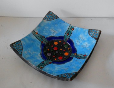 Design intitulée "coupe carrée ronde…" par Armelle Colombier, Œuvre d'art originale, Art de la table