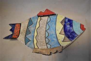 Design intitulée "coupe ovale poisson…" par Armelle Colombier, Œuvre d'art originale, Art de la table