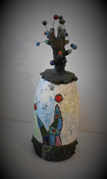 设计 标题为“Boite raku nu bleu…” 由Armelle Colombier, 原创艺术品, 表艺术