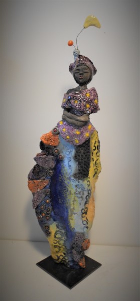 Sculptuur getiteld "Réconciliation" door Armelle Colombier, Origineel Kunstwerk, Keramiek