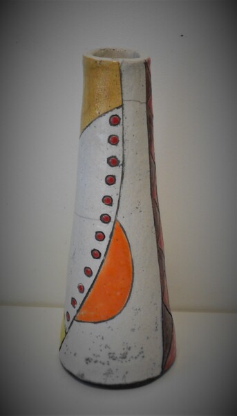 Design intitolato "vase cone graphique…" da Armelle Colombier, Opera d'arte originale, Tavola arte