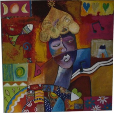 Malerei mit dem Titel "méditation" von Armelle Colombier, Original-Kunstwerk