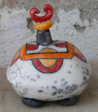Design intitolato "Boite corne" da Armelle Colombier, Opera d'arte originale, Ceramica