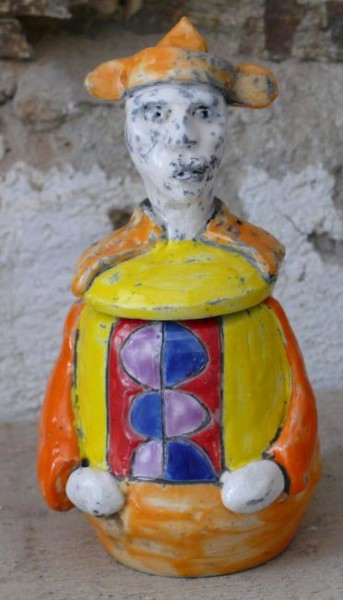 设计 标题为“boite marin jaune” 由Armelle Colombier, 原创艺术品, 陶瓷